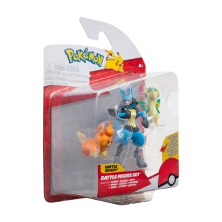POKEMON Figurki Bitewne 3Pak Pawmi Lucario Snivy, figurka