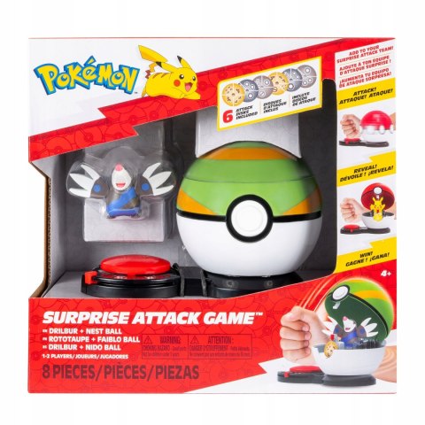 Pokemon Gra Suprise Attack Figurka Drilbur + Dive Ball