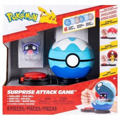 Pokemon Gra Suprise Attack Figurka Shellder + Dive Ball