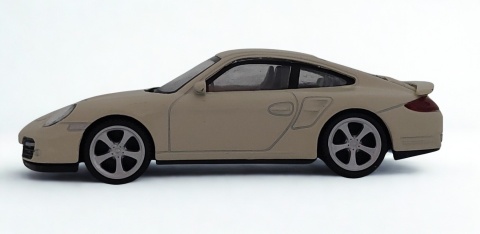 Porsche 911 Turbo Kremowy Samochód Die-Cast 1:43 auto do kolekcji i zabawy