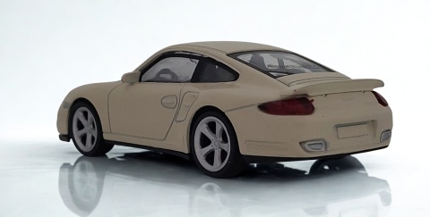 Porsche 911 Turbo Kremowy Samochód Die-Cast 1:43 auto do kolekcji i zabawy