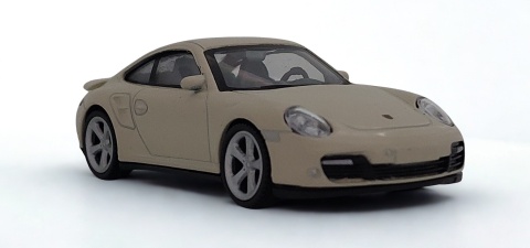 Porsche 911 Turbo Kremowy Samochód Die-Cast 1:43 auto do kolekcji i zabawy