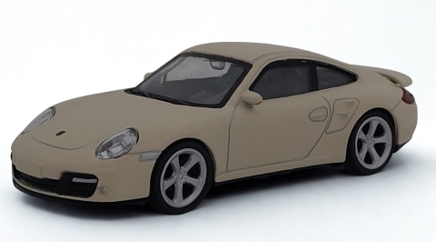 Porsche 911 Turbo Kremowy Samochód Die-Cast 1:43 auto do kolekcji i zabawy