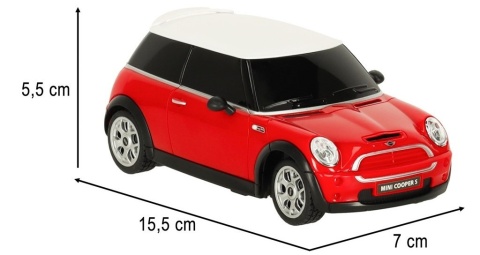 Samochód zdalnie sterowany Mini Cooper S Rastar 1:24 czerowny