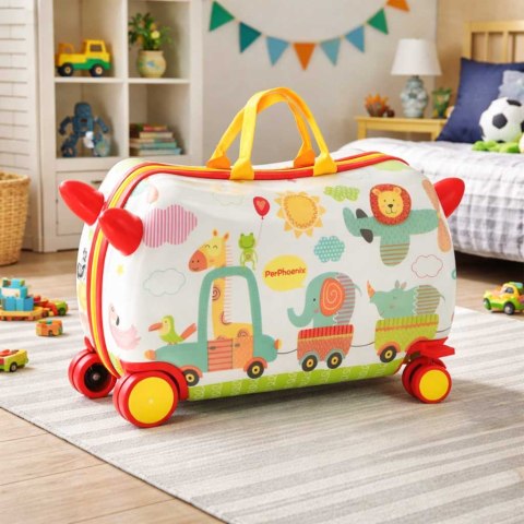 Walizka podróżna dziecięca bagaż podręczny na kółkach ZOO
