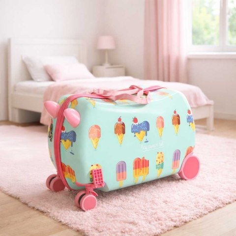Walizka podróżna dziecięca bagaż podręczny na kółkach lody