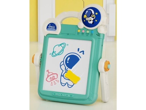 Wielofunkcyjna Dwustronna Tablica 2w1 Zmazywalna Klocki Układanka Edukacyjna CZERWONA