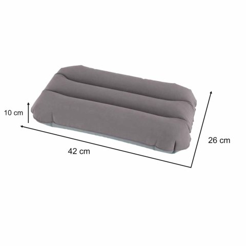 BESTWAY 67121 Poduszka dmuchana turystyczna welurowa szara