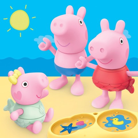 ŚWINKA PEPPA Rodzeństwo Na Plaży, figurki