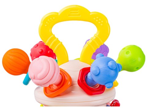 Kolorowa Zabawka Sensoryczna Gryzak Grzechotka Kula Gryzaki Wypustki
