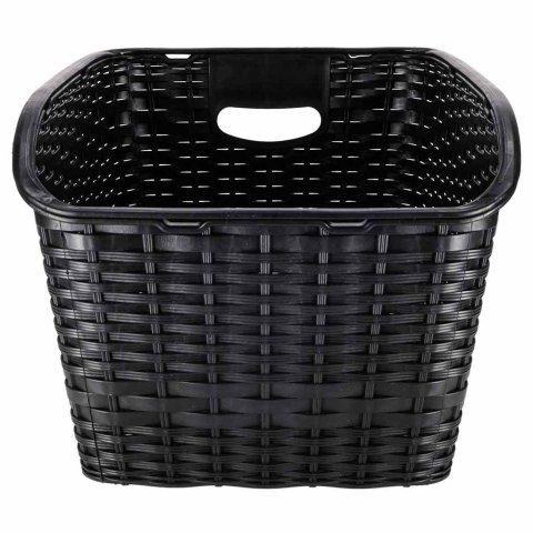 Kosz na rower koszyk rowerowy na bagażnik tylny rattanowy z odblaskiem