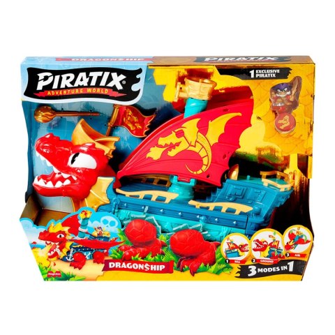 Piratix DragonShip statek piracki 3w1 figurka pirat + akcesoria