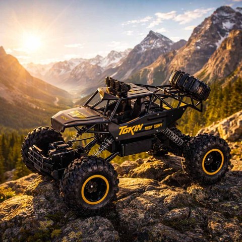 Samochód zdalnie sterowany na pilota RC Rock Crawler 1:12 4WD METAL czarny