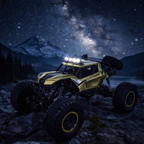 Samochód zdalnie sterowany na pilota RC Rock Crawler 2,4GHz 1:8 51cm metal złoty