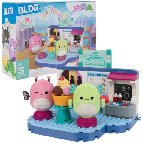 Squishmallows BLDR – 245 klocki Andreina i Mipsy w słodkiej lodziarni