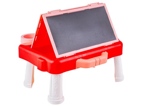 Wielofunkcyjna Dwustronna Tablica 2w1 Do Rysowania Malowania Zmazywalna Kredowa Stolik Różowa