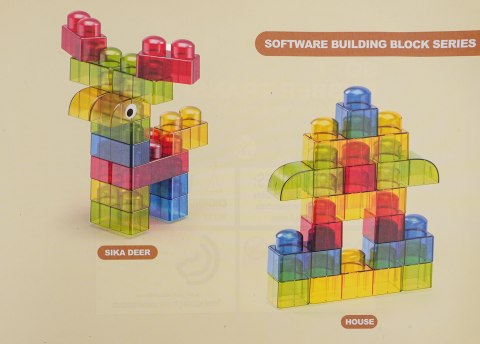 Zestaw Miękkich Żelowych Klocków 37el.