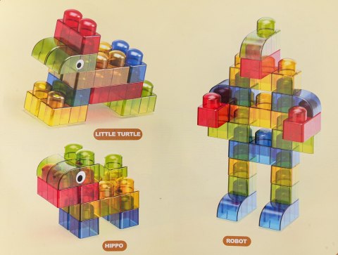 Zestaw Miękkich Żelowych Klocków 82el. + Kuferek