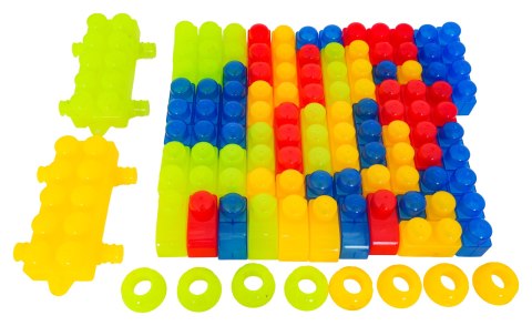 Zestaw Miękkich Żelowych Klocków 82el. + Kuferek