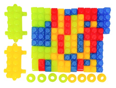 Zestaw Miękkich Żelowych Klocków 82el. + Kuferek