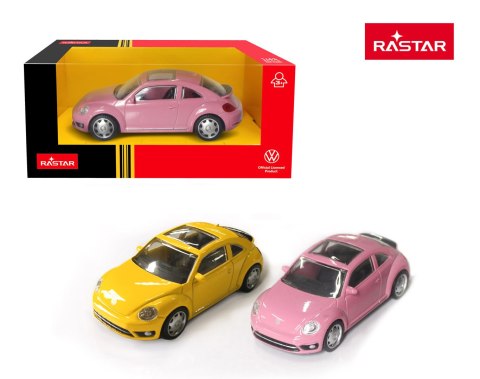 Autko Metalowe 1:43 Volkswagen Beetle Żółty RASTAR