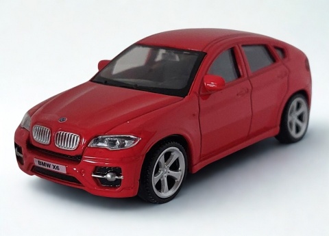 BMW X6 Samochód Die-Cast 1:43 auto dla kolekcjonera i dziecka czerwony