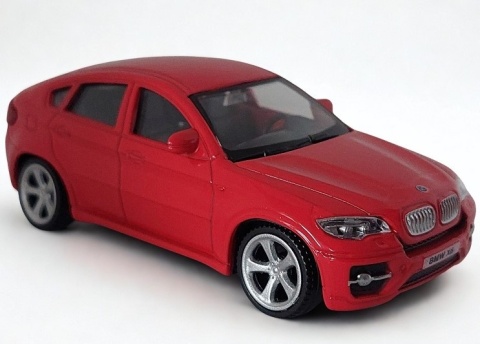 BMW X6 Samochód Die-Cast 1:43 auto dla kolekcjonera i dziecka czerwony