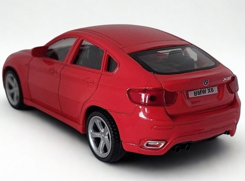BMW X6 Samochód Die-Cast 1:43 auto dla kolekcjonera i dziecka czerwony