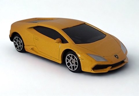 Lamborghini Huracan Coupe Samochód resorak Die-Cast 1:64 żółty