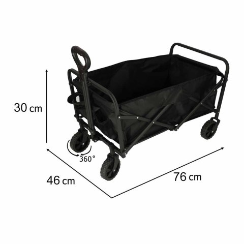 Wózek transportowy na zakupy plażowy składany turystyczny obracany 360 teleskopowy uchwyt