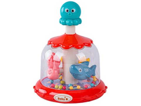 Bączek Kolorowa Karuzela Z Kulkami Ośmiornica Zwierzęta Morskie + Obręcze