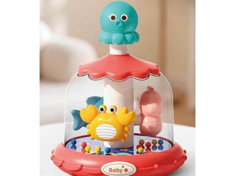 Bączek Kolorowa Karuzela Z Kulkami Ośmiornica Zwierzęta Morskie + Obręcze