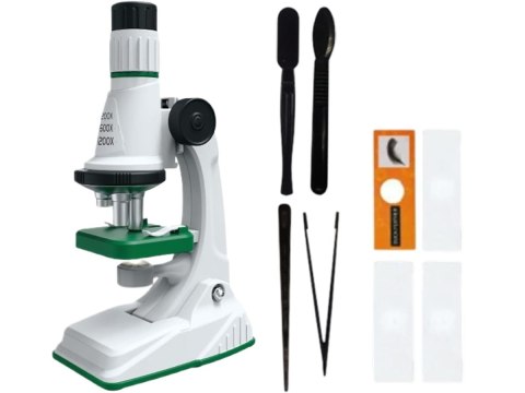 Edukacyjny Mikroskop Stacjonarny Kieszonkowy Lupa Lornetka 3w1 Zabawka Naukowa Przybliżenie Do 1200x