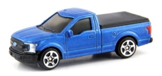 Ford F-150 samochód resorak Die-Cast 1:64 niebieski
