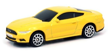 Ford Mustang 2015 resorak samochodzik 1:64 żółty