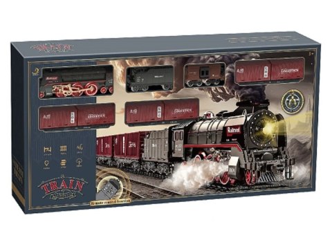 Kolejka R/C Elektryczna Lokomotywa Pociąg Towarowy Para Duży Zestaw Zdalnie Sterowana Akumulator