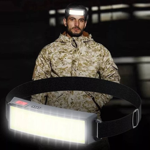 Latarka czołowa LED czołówka warsztatowa usb wodoodporna