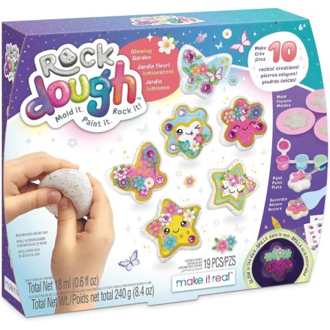 MAKE IT REAL Świecący Ogród Rock Dough, zestaw kreatywny