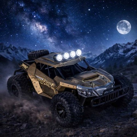 Samochód zdalnie sterowany na pilota RC Drift terenowy 20 km/h brązowy