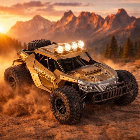 Samochód zdalnie sterowany na pilota RC Drift terenowy 20 km/h brązowy