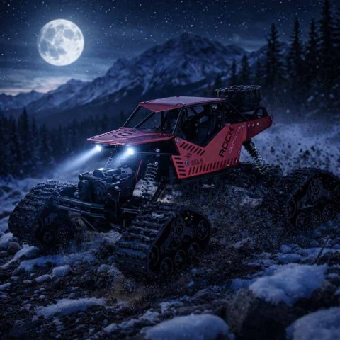 Samochód zdalnie sterowany na pilota RC Rock Crawler 4x4 LHC012 auto 2w1 czerwony
