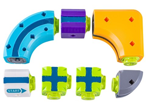 Tor Magnetyczny Zjazd samochodowy Kolejka Zjeżdżalnia Pociąg Klocki Konstrukcyjne 114 el.