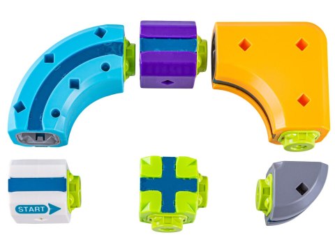 Tor Magnetyczny Zjazd samochodowy Kolejka Zjeżdżalnia Pociąg Klocki Konstrukcyjne 87 el.