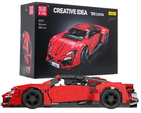 Zestaw Klocków Mould King samochód sportowy czerwony 1311el.