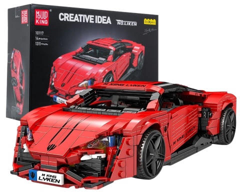Zestaw Klocków Mould King samochód sportowy czerwony 1311el.