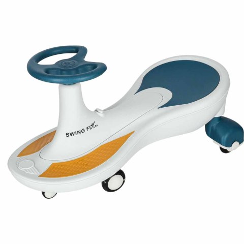 Jeździk grawitacyjny świecące koła LED z muzyką grający 76cm niebiesko-biały max 100kg