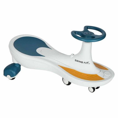 Jeździk grawitacyjny świecące koła LED z muzyką grający 76cm niebiesko-biały max 100kg