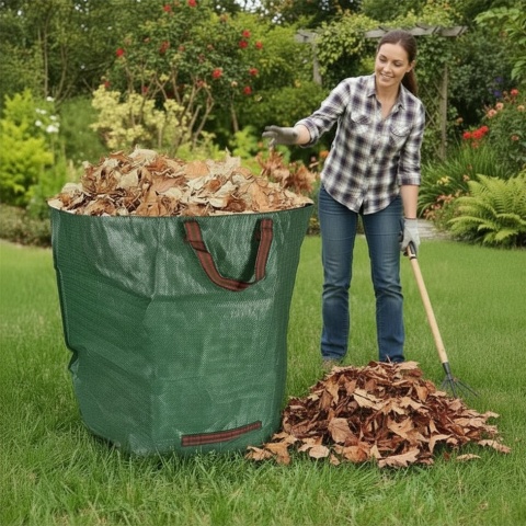Kosz ogrodowy na liście trawę i odpady worek 270l duży i składany