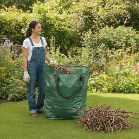 Kosz ogrodowy na liście trawę i odpady worek 270l duży i składany