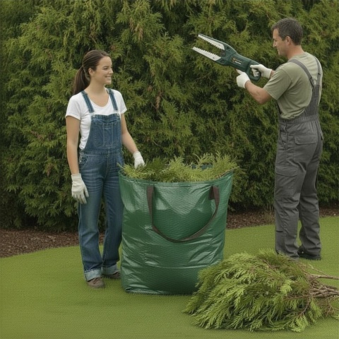 Kosz ogrodowy na liście trawę i odpady worek 270l duży i składany